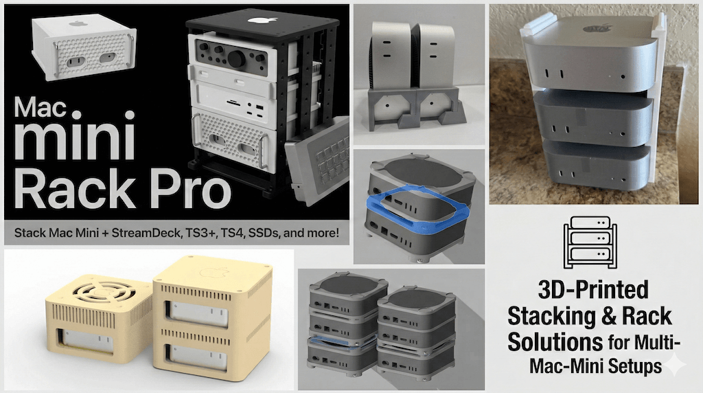 3D-Printed Stacking & Rack Solutions for Multi-Mac-Mini Setups | Series ...